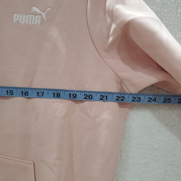 PUMA Women's XLarge Pink Fleece Lined Embroidered Logo Pullover Hoodie. - Picture 7 of 10